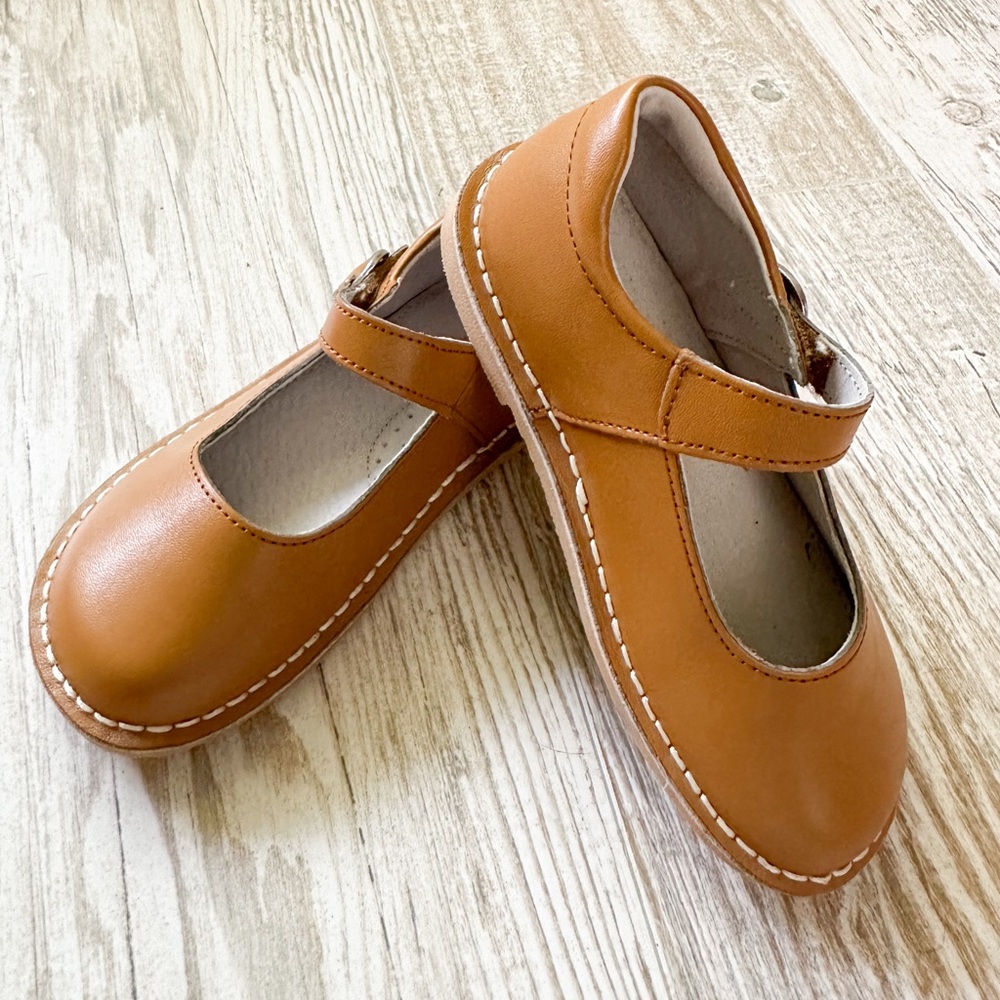 L'Amour Tan Kids Dress Shoes